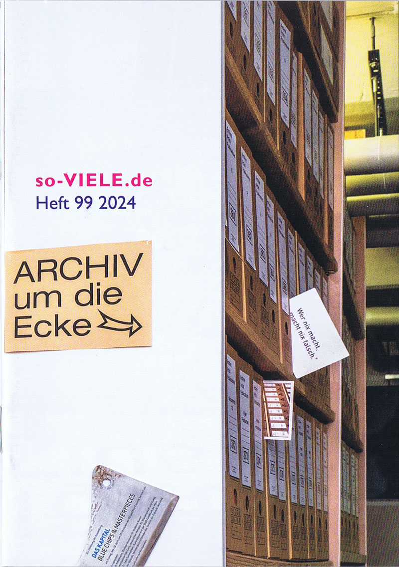 so-viele Heft 99 Lisa Fuhr Archiv um die Ecke